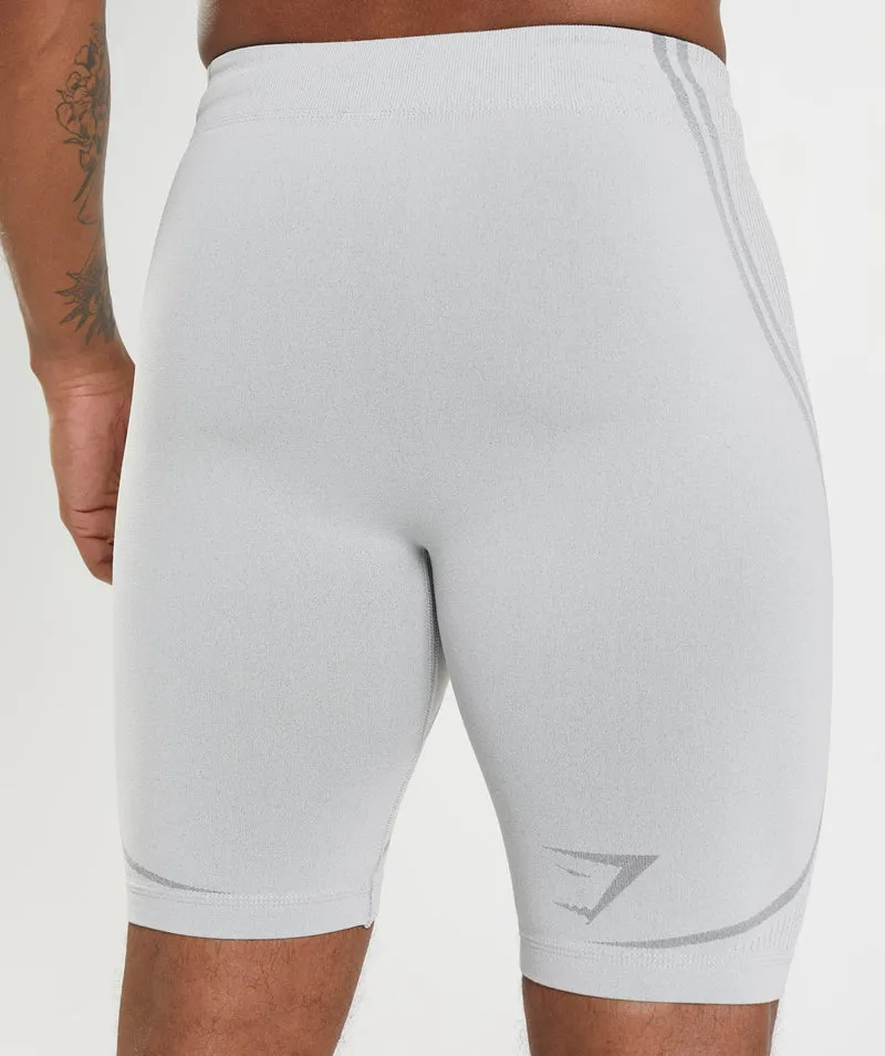 Gymshark 315 Seamless Shorts - Light Grey/Charcoal Grey