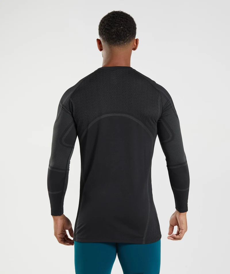 Gymshark 315 Seamless Long Sleeve T-Shirt - Black