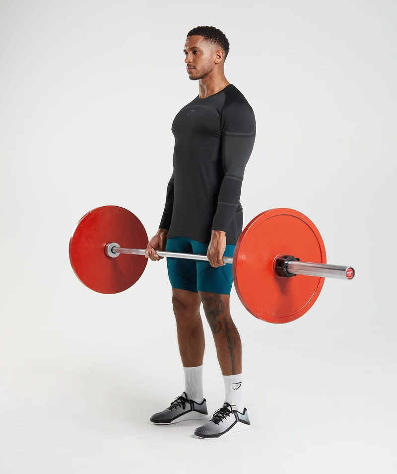 Gymshark 315 Seamless Long Sleeve T-Shirt - Black