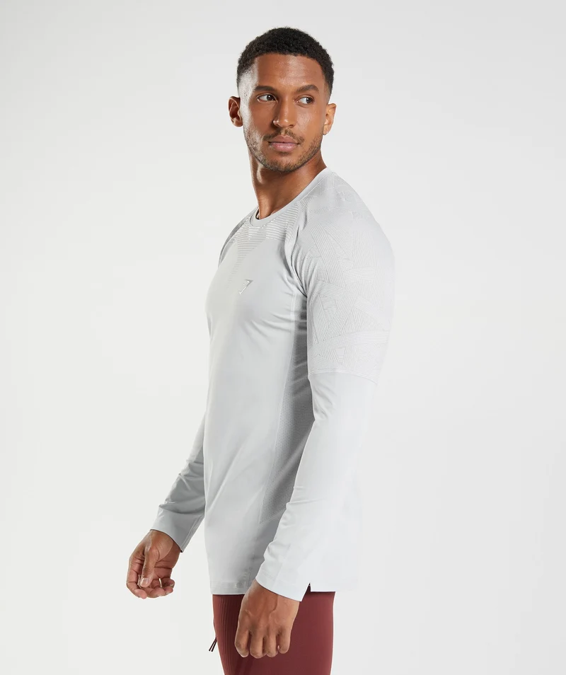 Gymshark 315 Long Sleeve Top - Light Grey