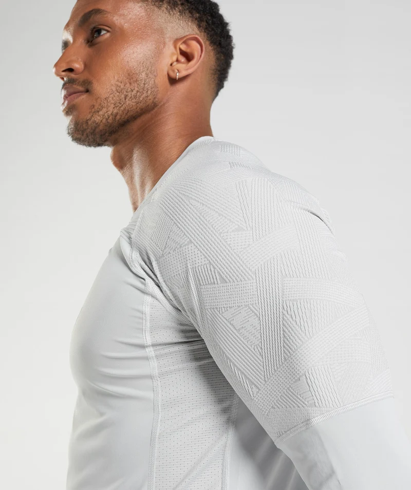Gymshark 315 Long Sleeve Top - Light Grey