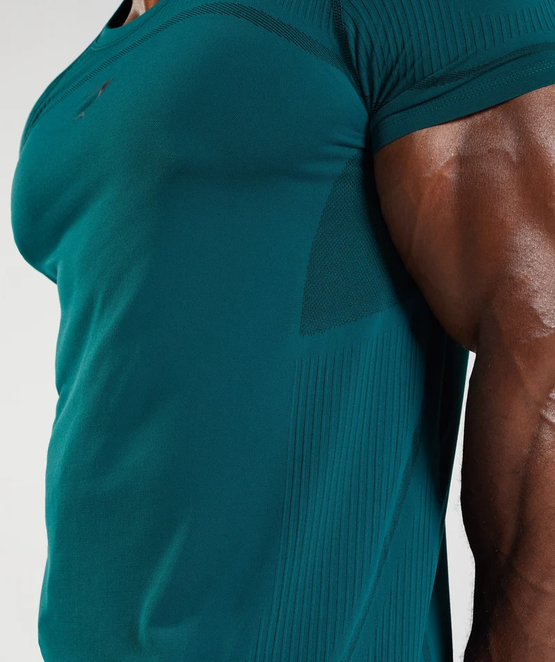 Gymshark 315 Seamless T-Shirt - Winter Teal/Black