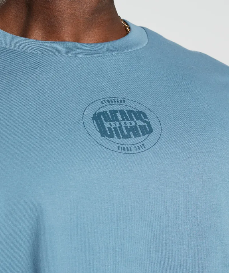 Gymshark GS 10 Year Oversized Long Sleeve T-Shirt - Blue