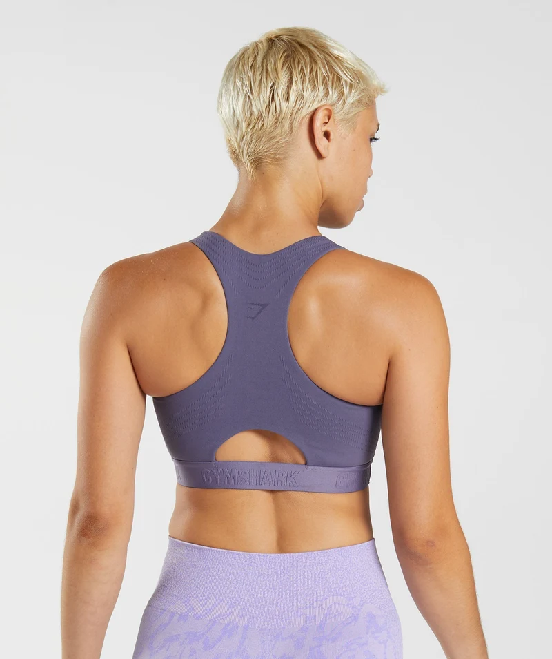 Gymshark 315 Performance High Neck Sports Bra - Purple