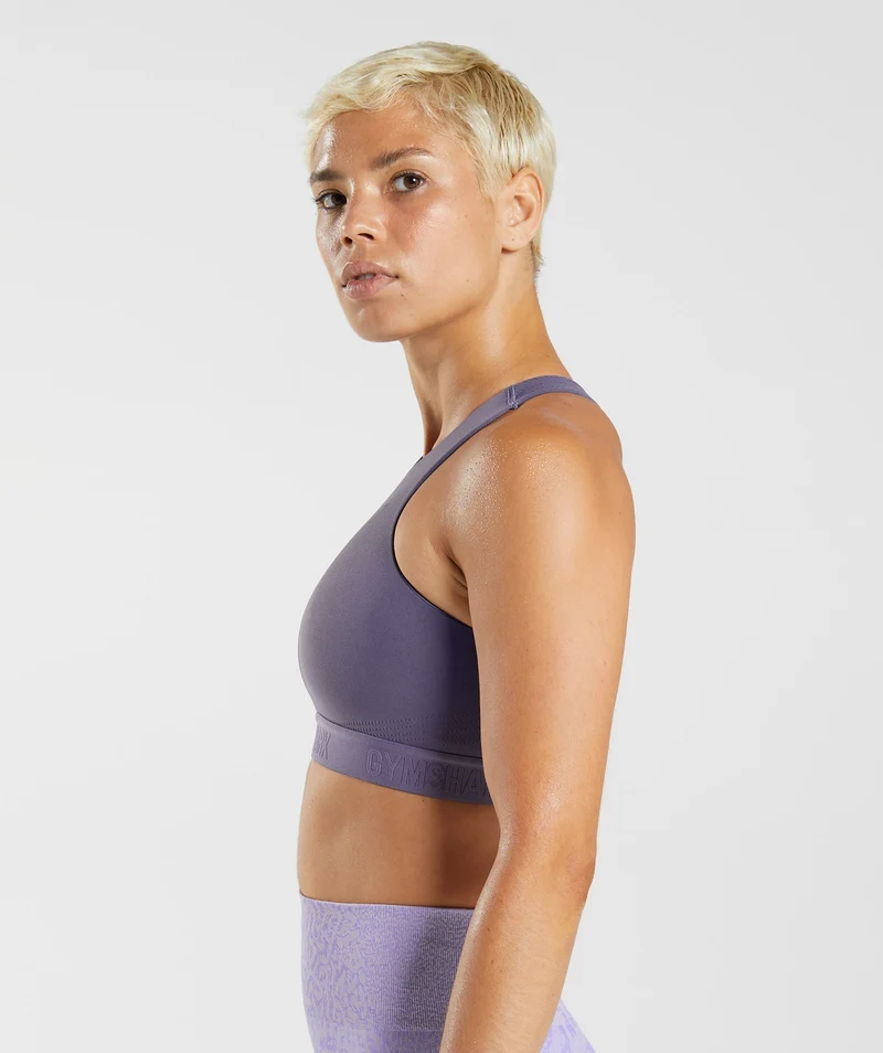 Gymshark 315 Performance High Neck Sports Bra - Purple