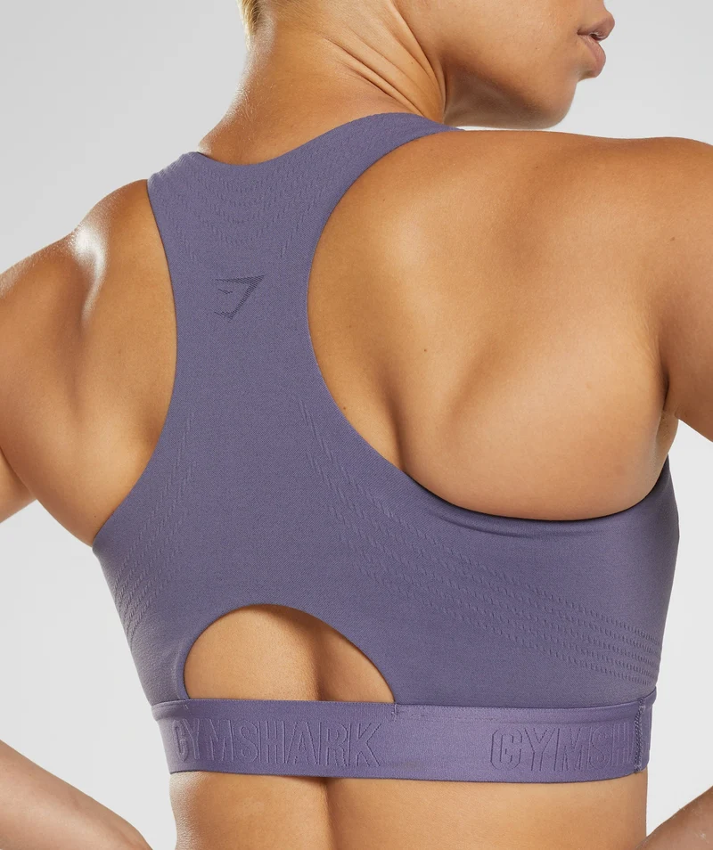 Gymshark 315 Performance High Neck Sports Bra - Purple