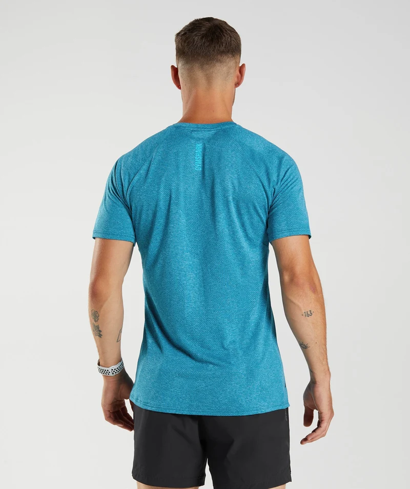 Gymshark Apex SS T-Shirt - Atlantic Blue/Shark Blue