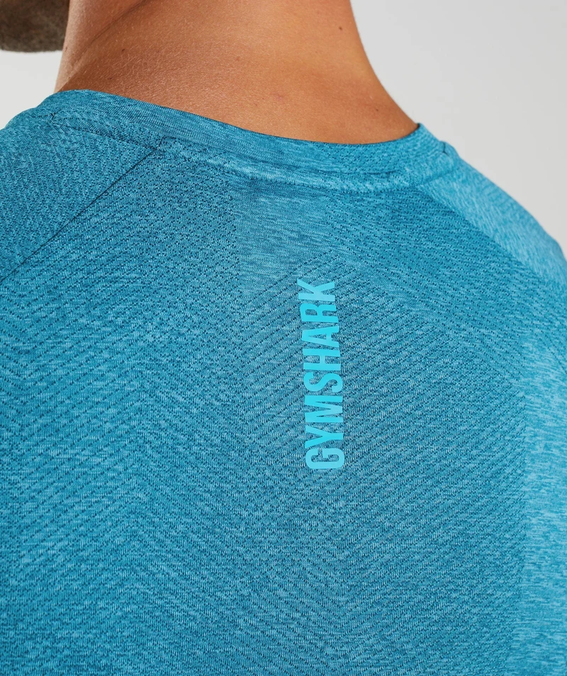 Gymshark Apex SS T-Shirt - Atlantic Blue/Shark Blue