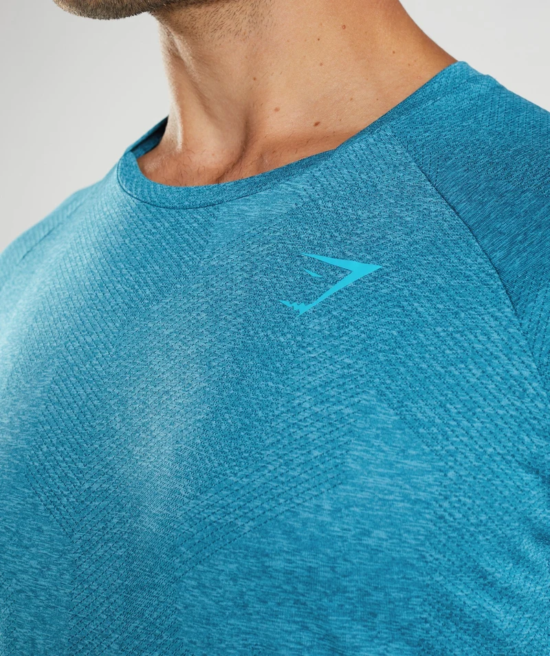Gymshark Apex SS T-Shirt - Atlantic Blue/Shark Blue