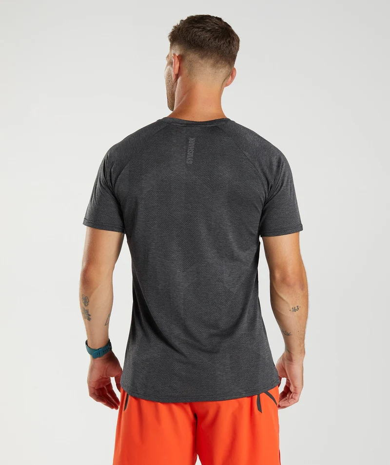Gymshark Apex SS T-Shirt - Black/Silhouette Grey