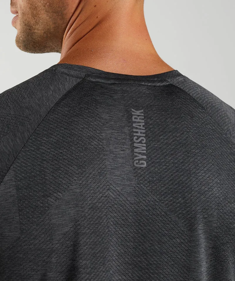 Gymshark Apex SS T-Shirt - Black/Silhouette Grey