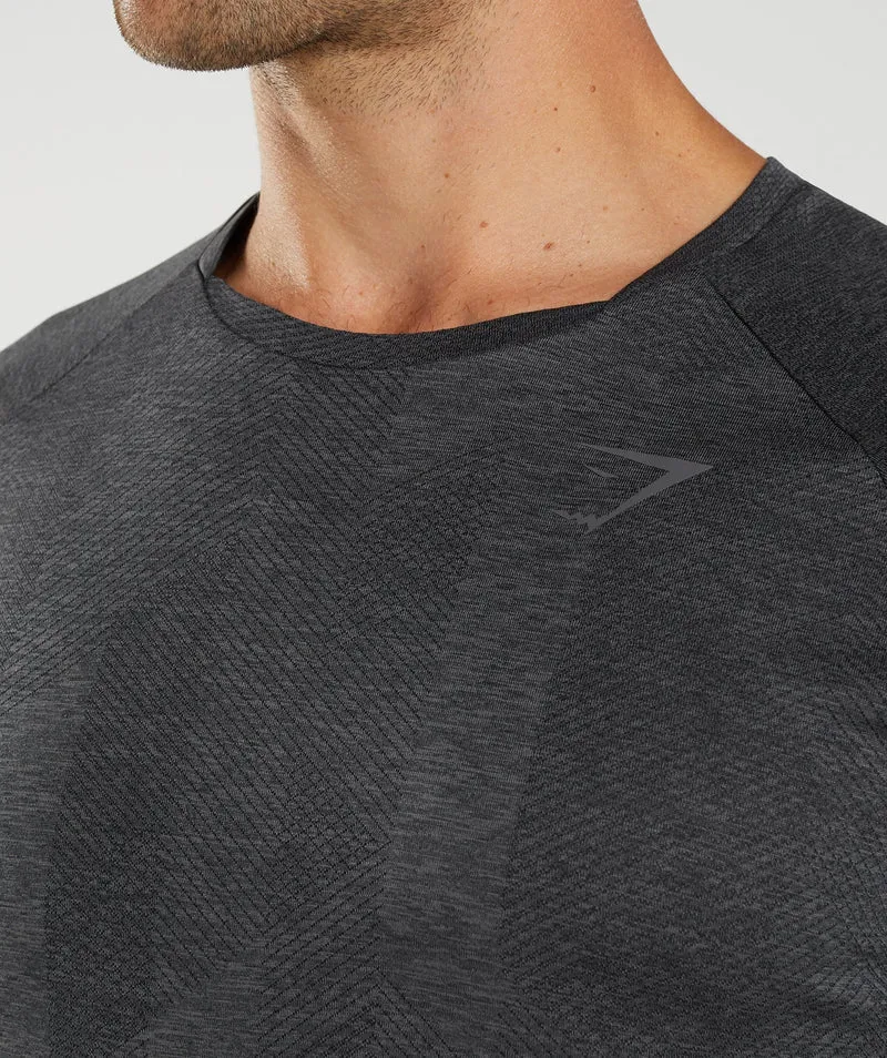Gymshark Apex SS T-Shirt - Black/Silhouette Grey