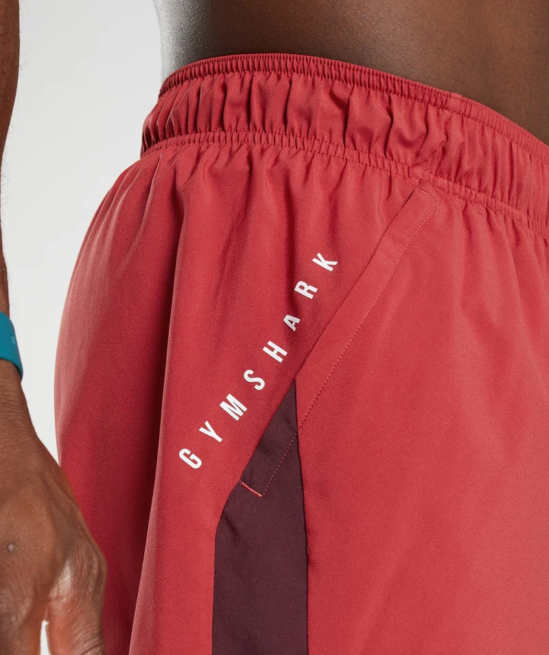 Gymshark Sport 5" Shorts - Salsa Red/Baked Maroon