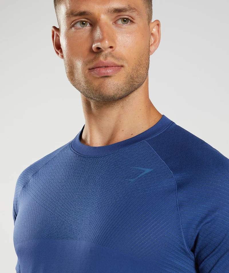 Gymshark Apex Seamless T-Shirt - Stellar Blue/Lakeside Blue