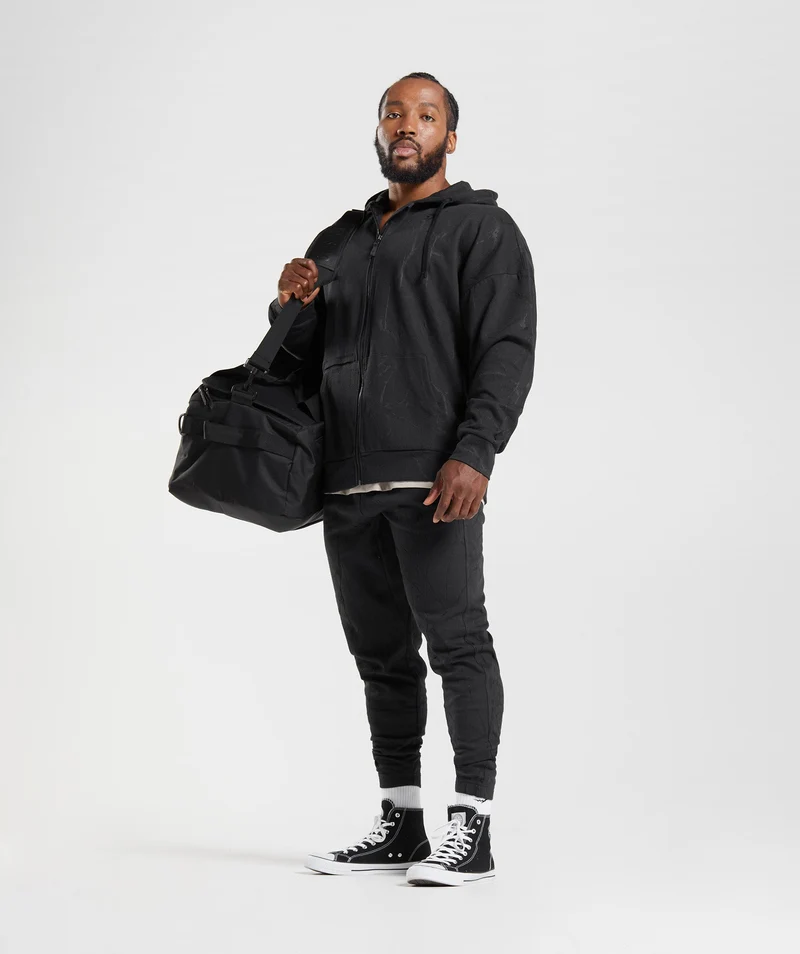 Gymshark Power Zip Hoodie - Black/Black