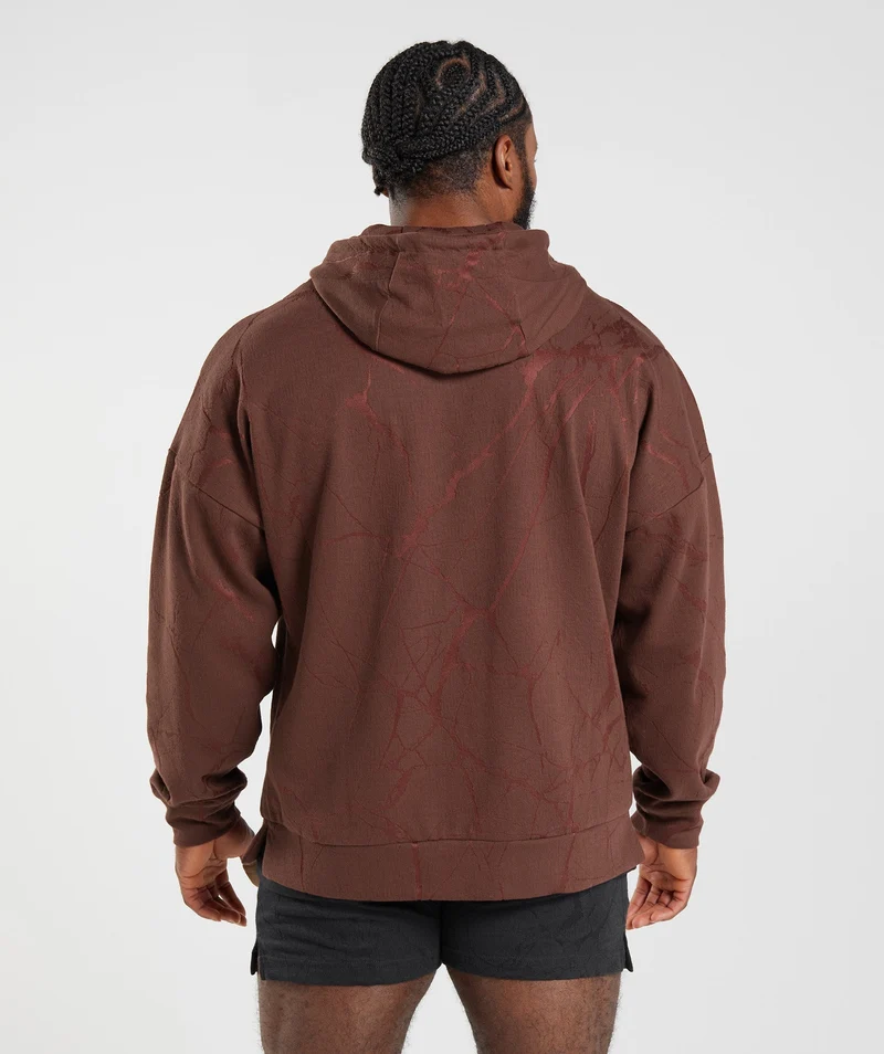 Gymshark Power Zip Hoodie - Cherry Brown