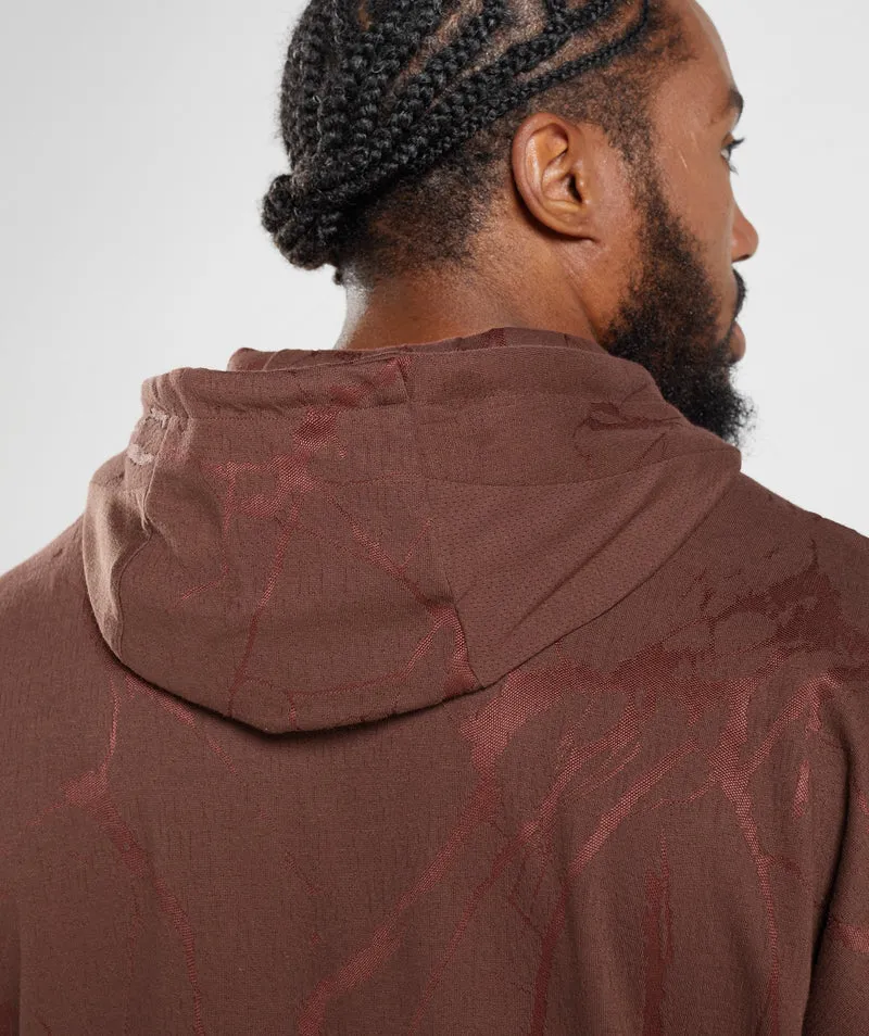 Gymshark Power Zip Hoodie - Cherry Brown