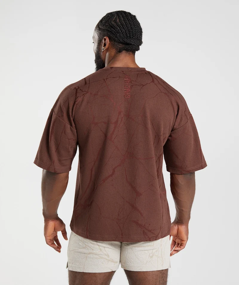 Gymshark Power SS Crew - Cherry Brown