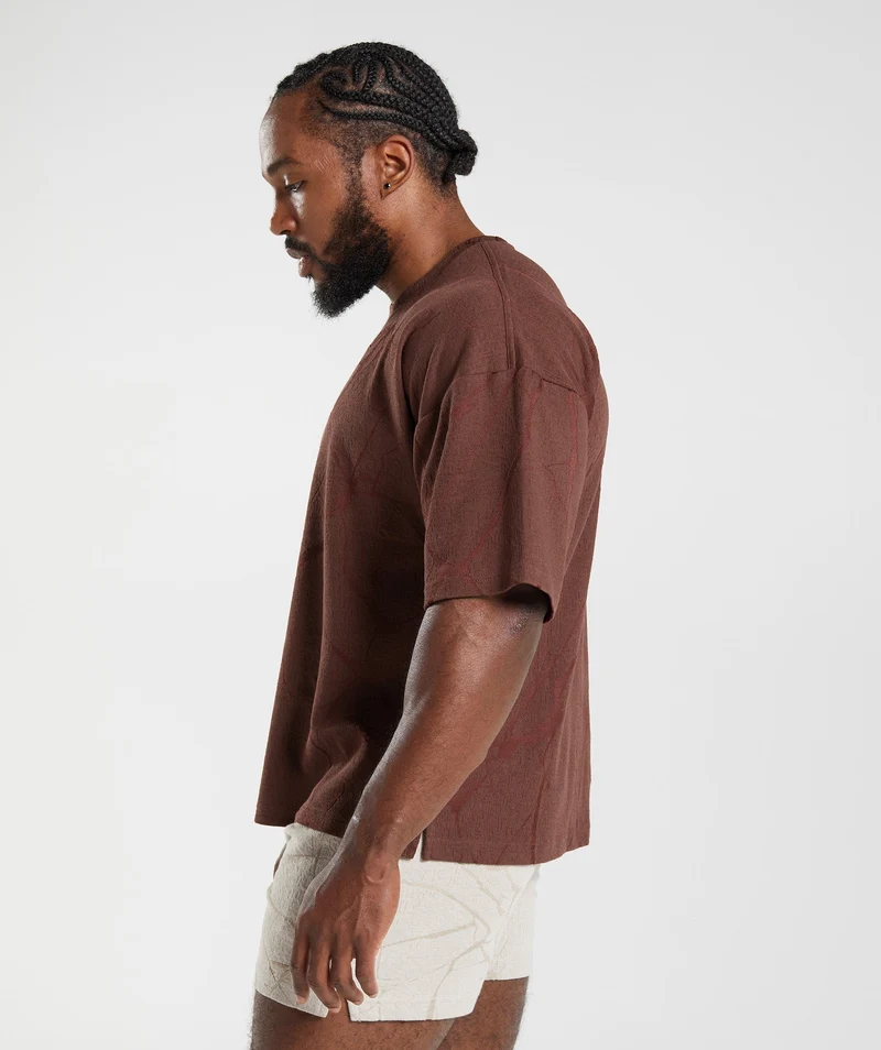 Gymshark Power SS Crew - Cherry Brown