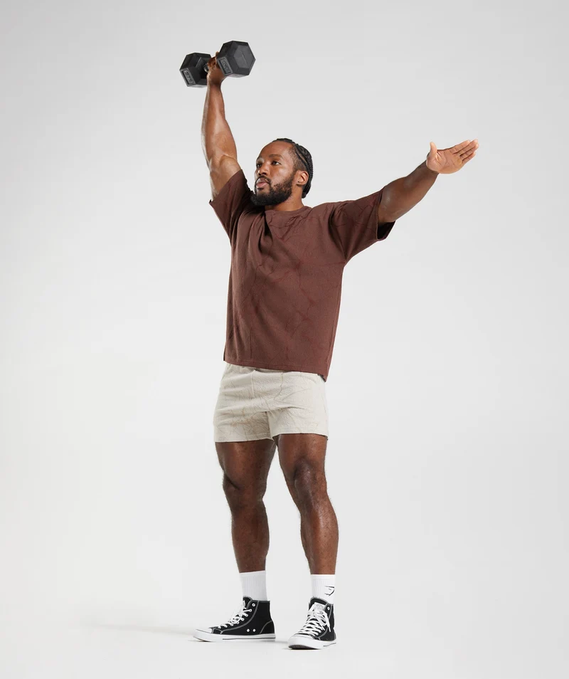 Gymshark Power SS Crew - Cherry Brown