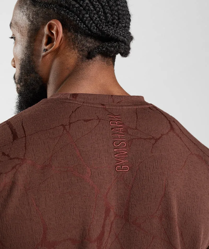 Gymshark Power SS Crew - Cherry Brown