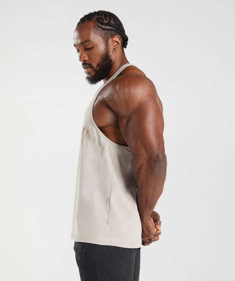 Gymshark Power Stringer - Pebble Grey
