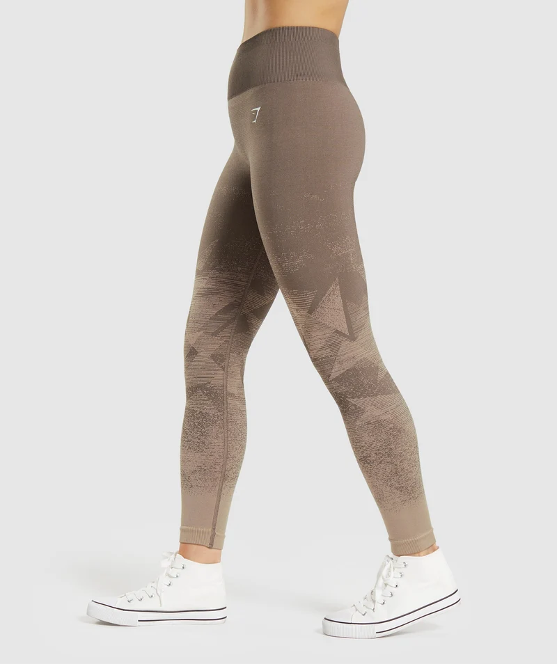Gymshark Adapt Ombre Seamless Leggings - Triangle | Penny Brown Print