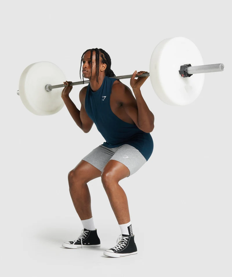 Gymshark Critical Drop Arm Tank - Navy