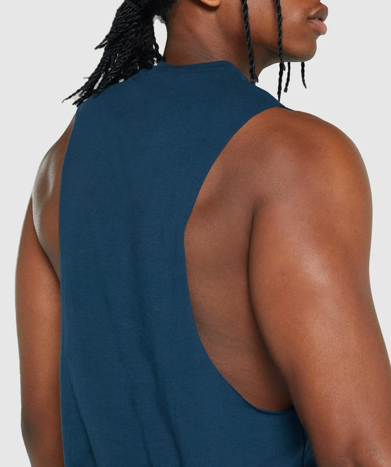 Gymshark Critical Drop Arm Tank - Navy