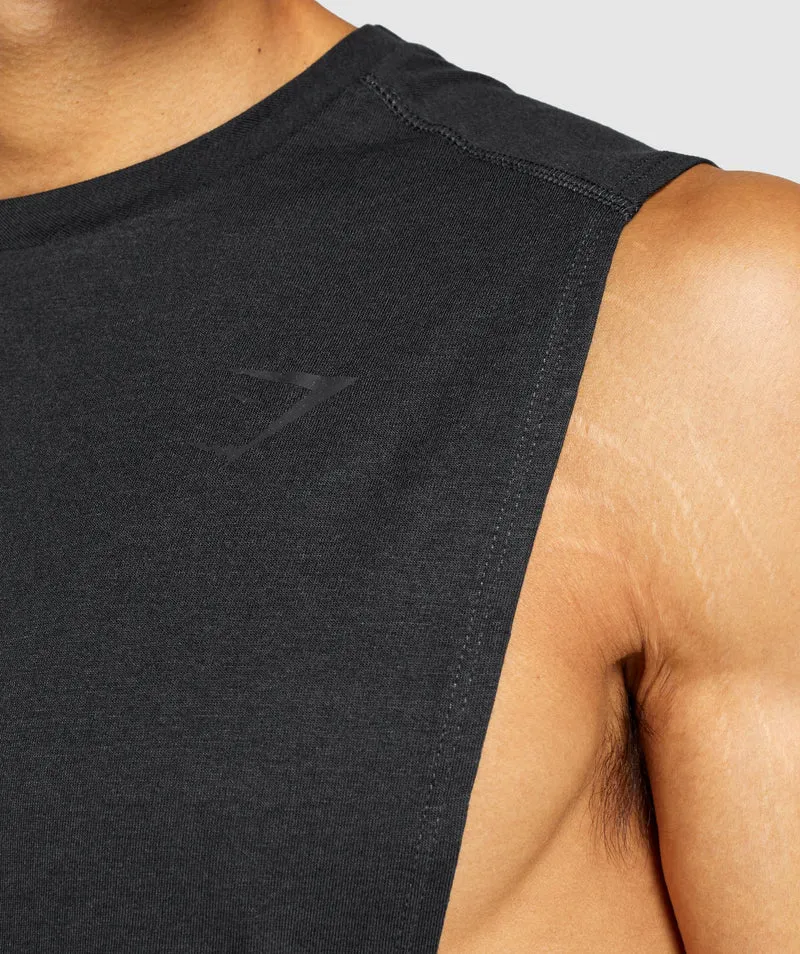 Gymshark Bold Drop Arm Tank - Black
