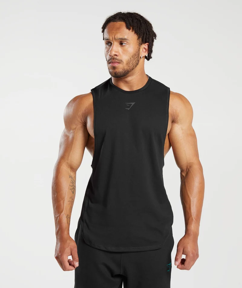 Gymshark Bold Drop Arm Tank - Black
