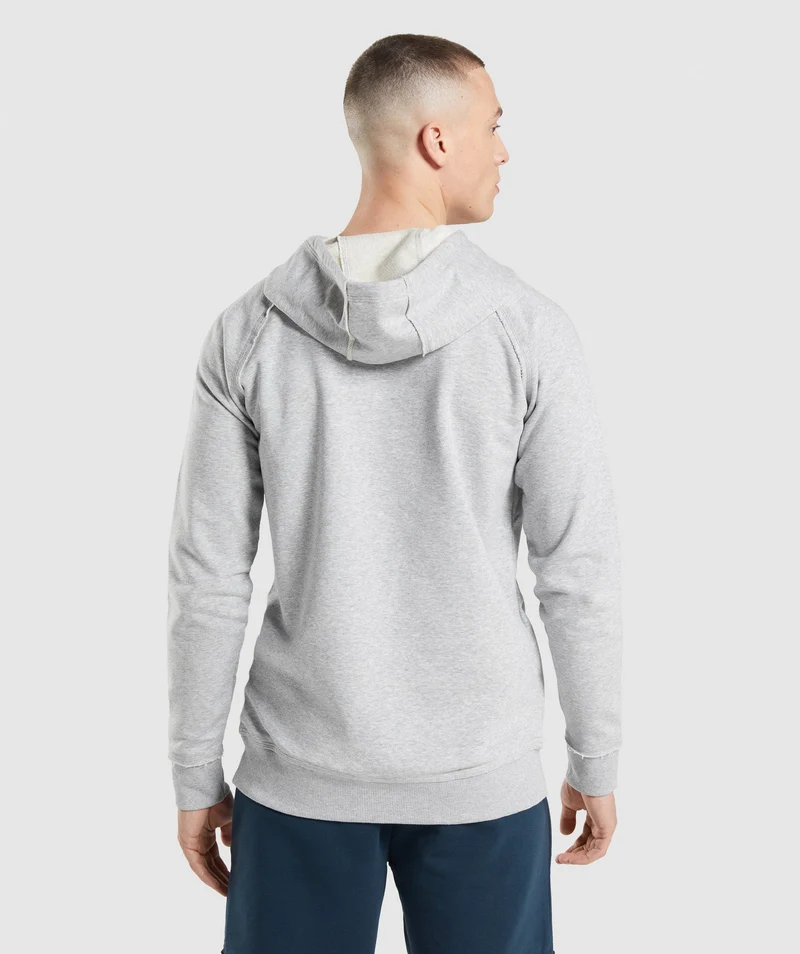 Gymshark Legacy Hoodie - Light Grey Core Marl