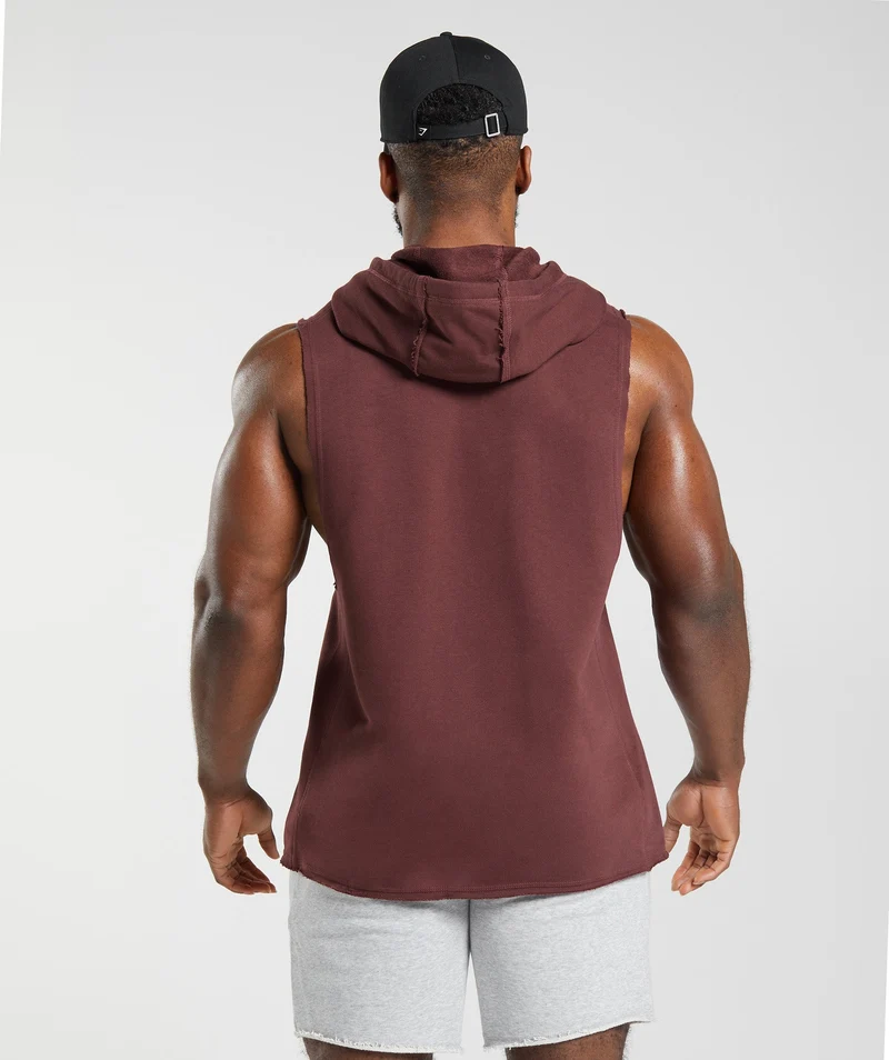 Gymshark Legacy Drop Arm Hoodie - Cherry Brown