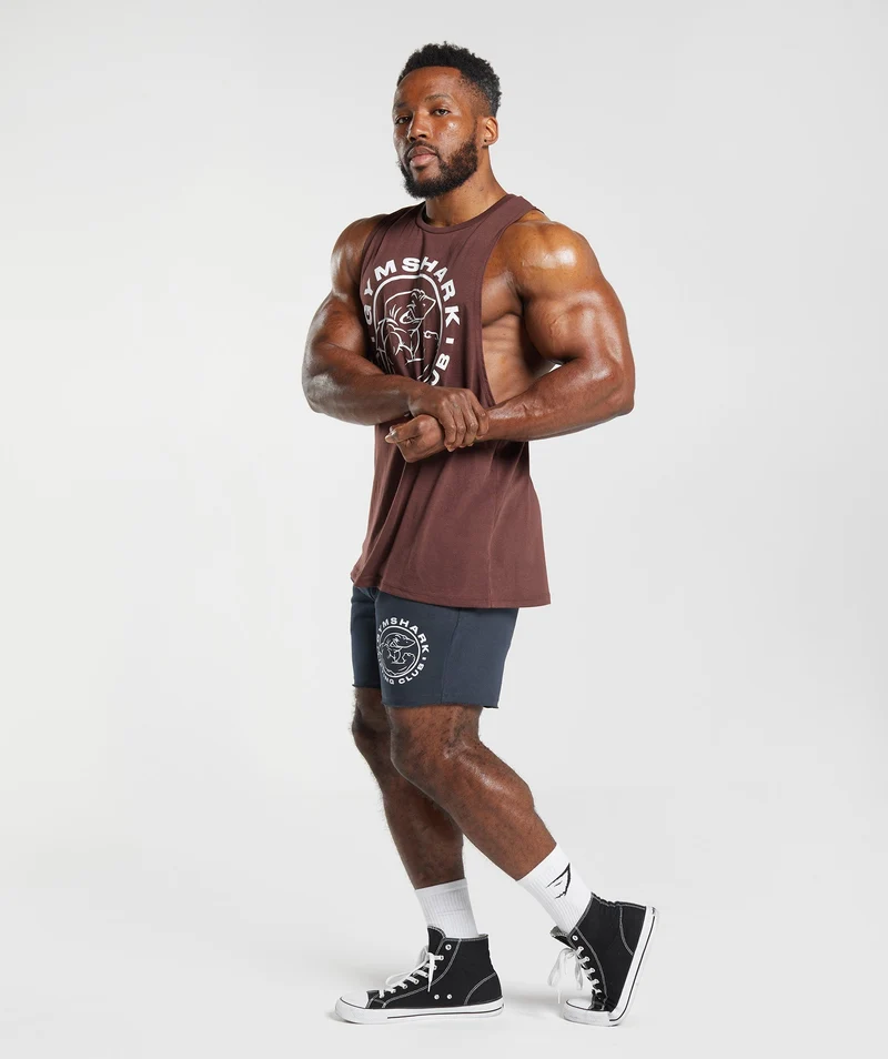 Gymshark Legacy Drop Arm Tank - Cherry Brown