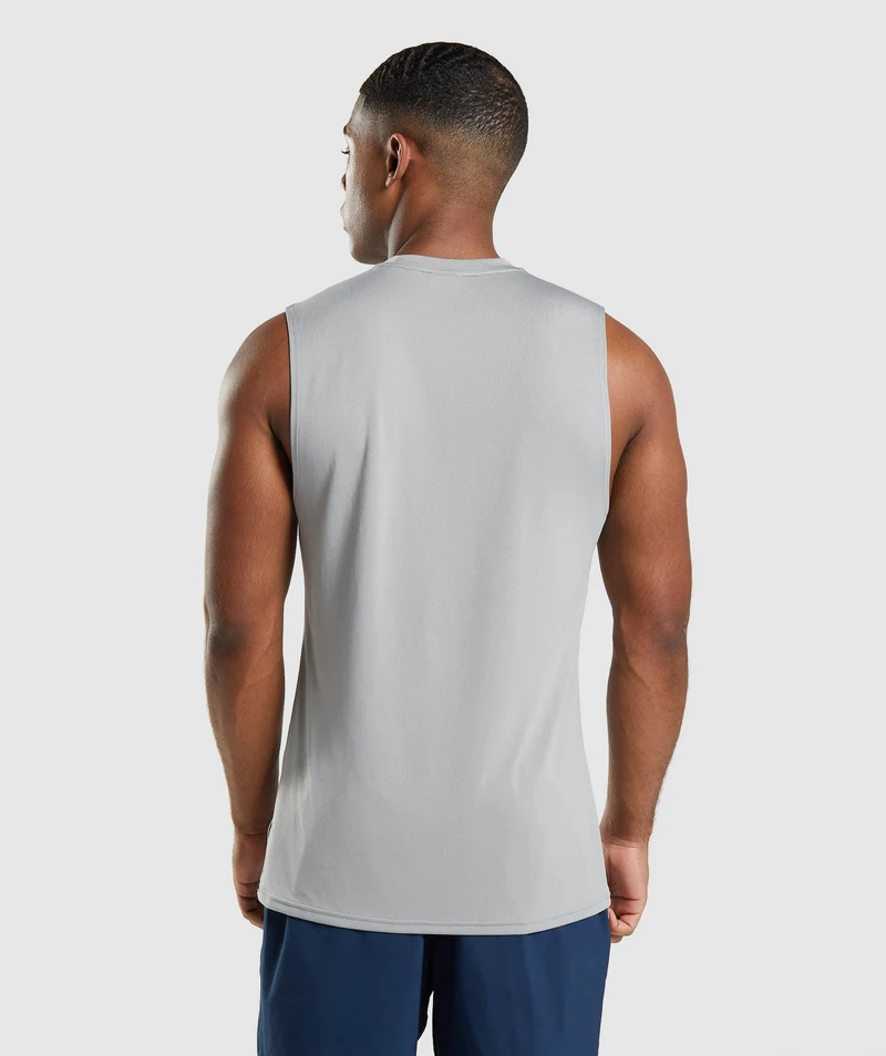 Gymshark Arrival Sleeveless T-Shirt - Smokey Grey