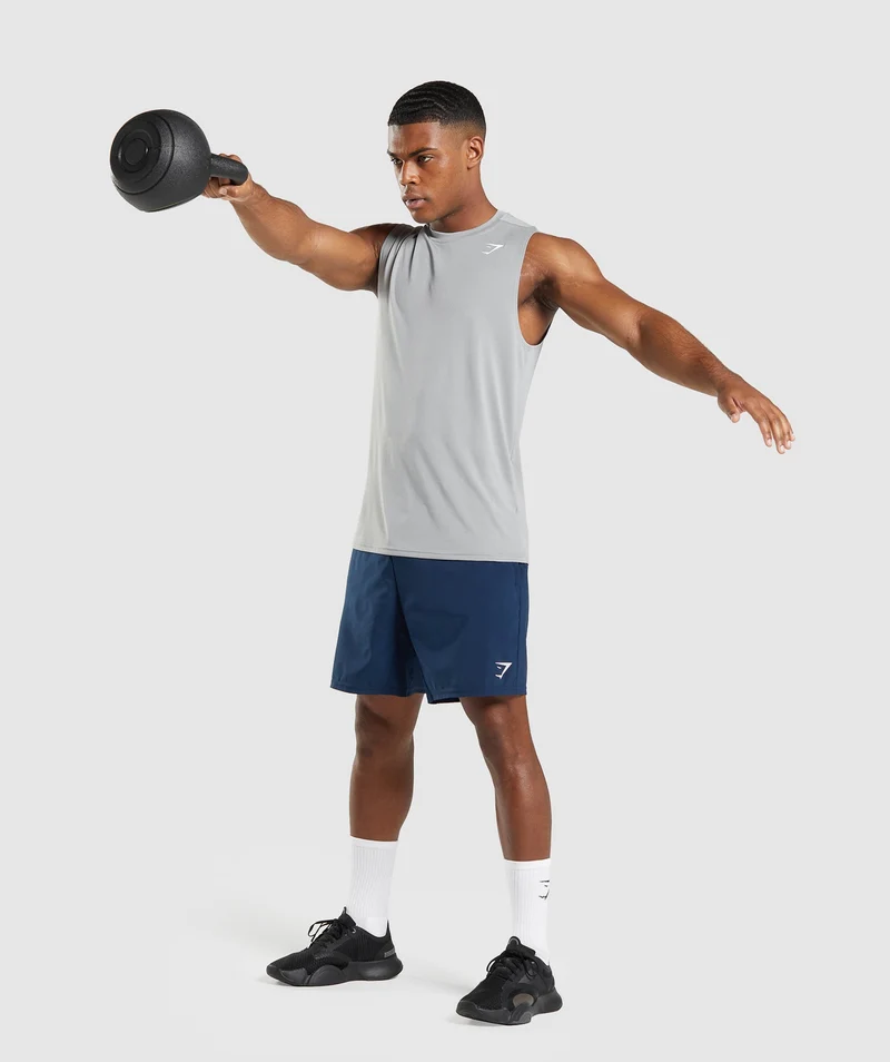Gymshark Arrival Sleeveless T-Shirt - Smokey Grey