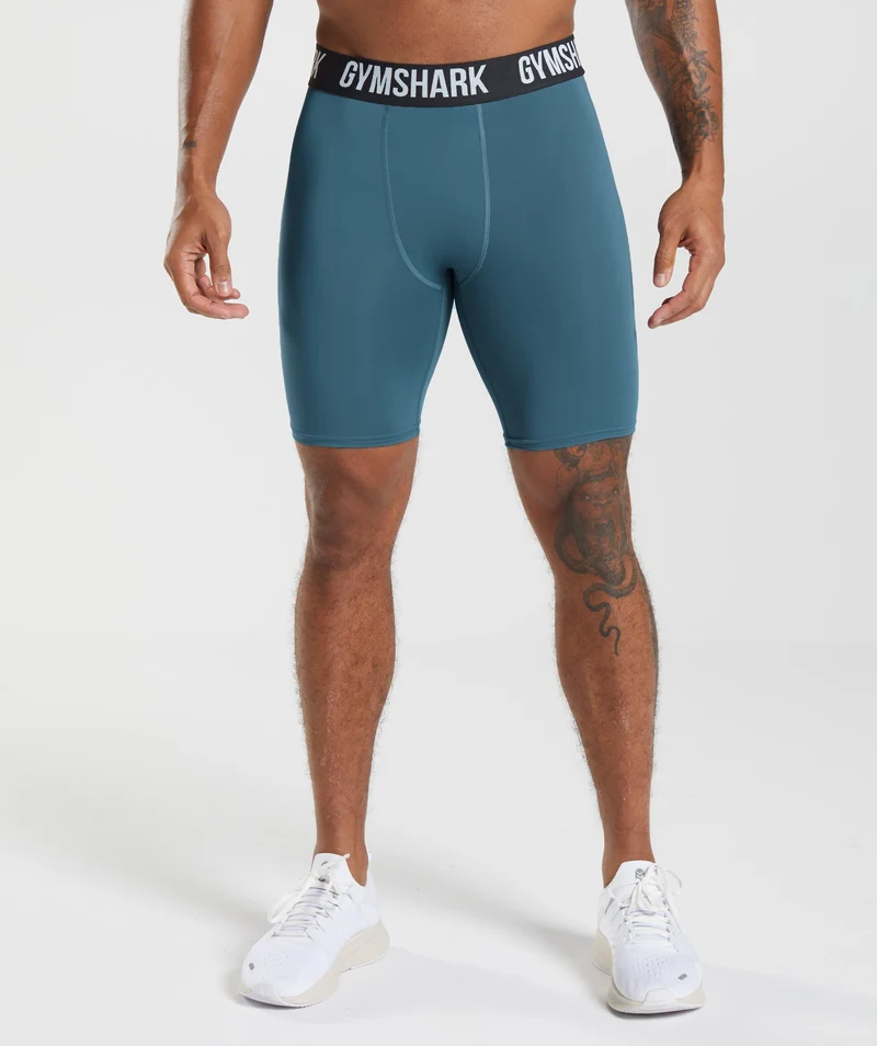 Gymshark Element Baselayer Shorts - Tuscan Teal