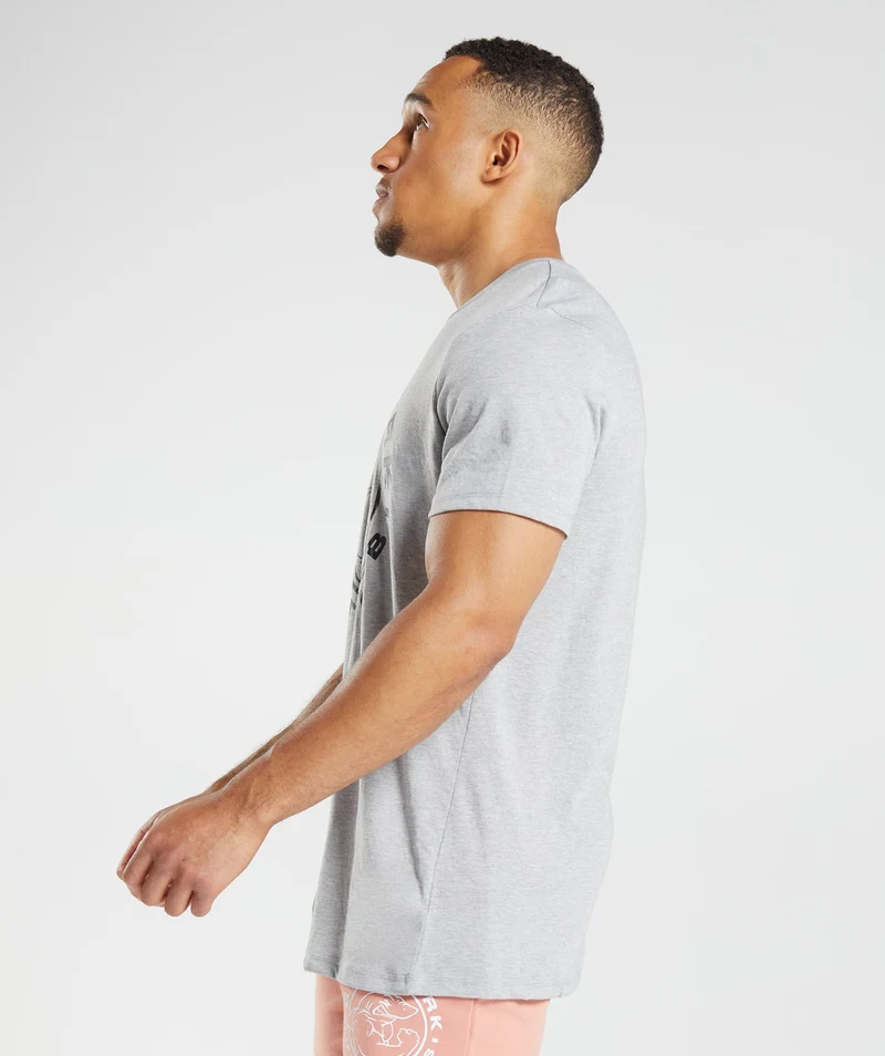 Gymshark Legacy T-Shirt - Light Grey Core Marl