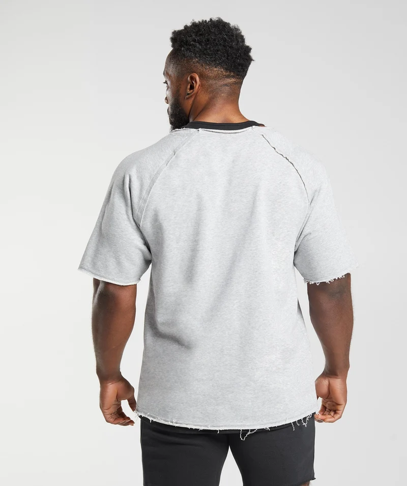 Gymshark Legacy Rag Top - Light Grey Core Marl