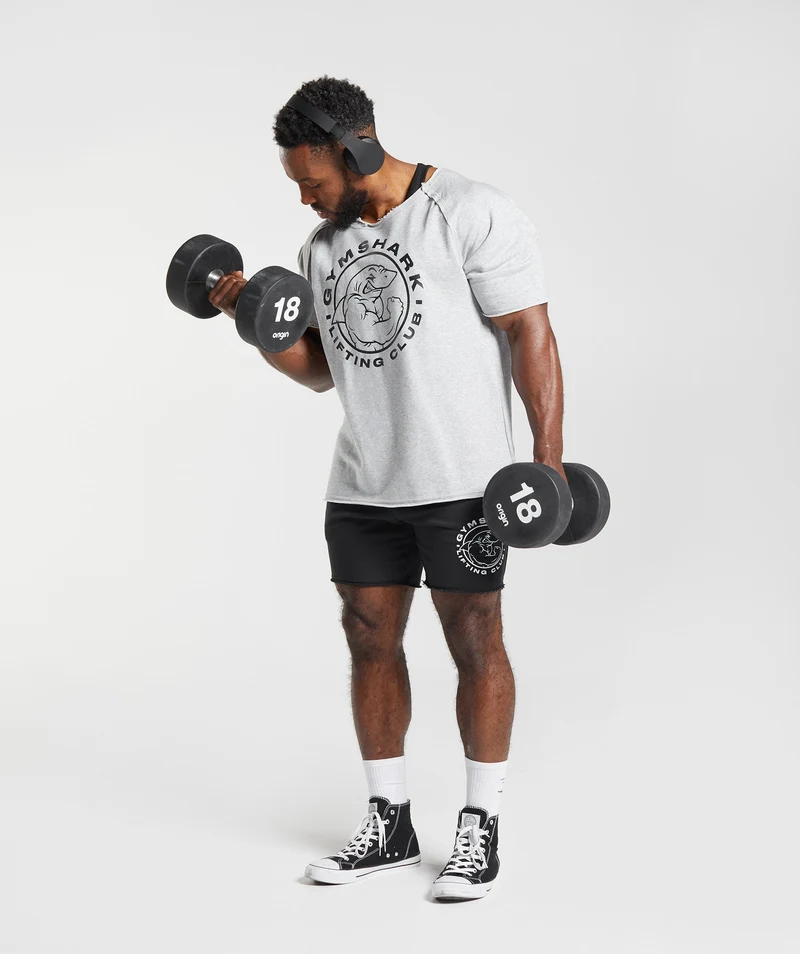 Gymshark Legacy Rag Top - Light Grey Core Marl