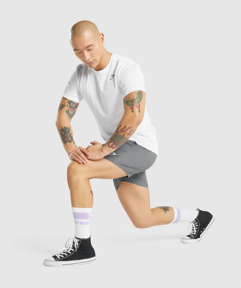 Gymshark Premium Logo Crew Socks - White
