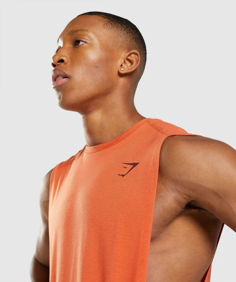 Gymshark Bold Drop Arm Tank - Clay Orange