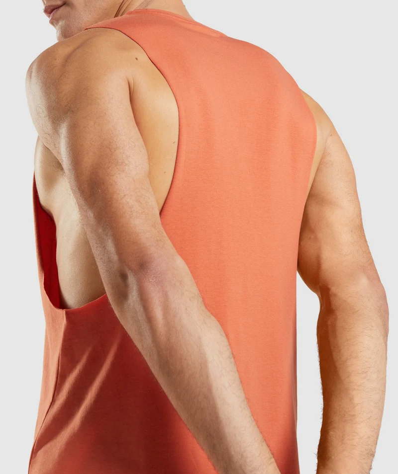 Gymshark Critical Drop Arm Tank - Clay Orange