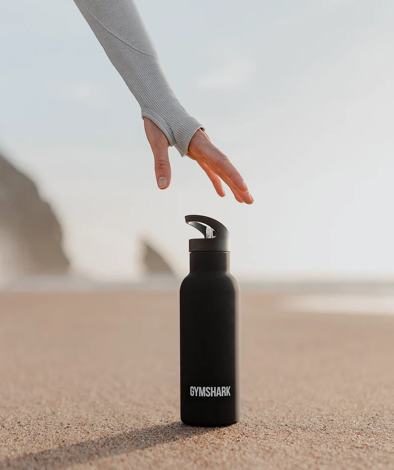 Gymshark 500ml Straw Flask - Black