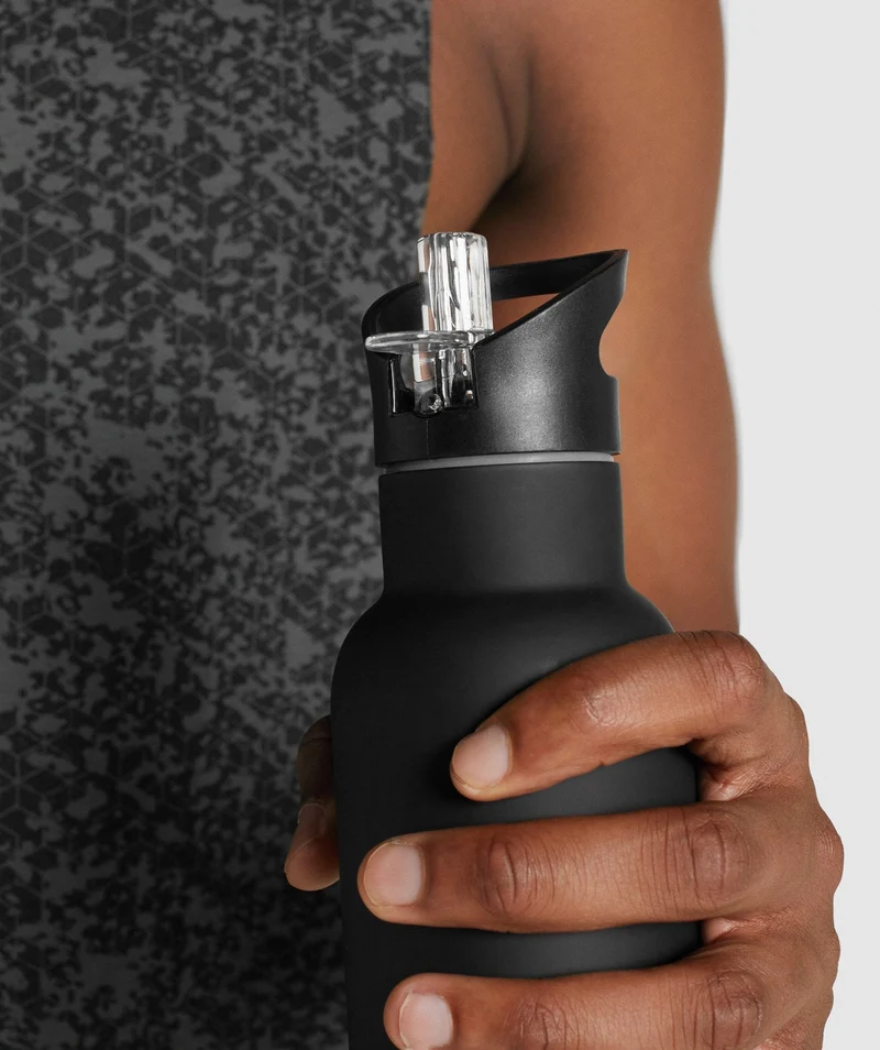 Gymshark 500ml Straw Flask - Black