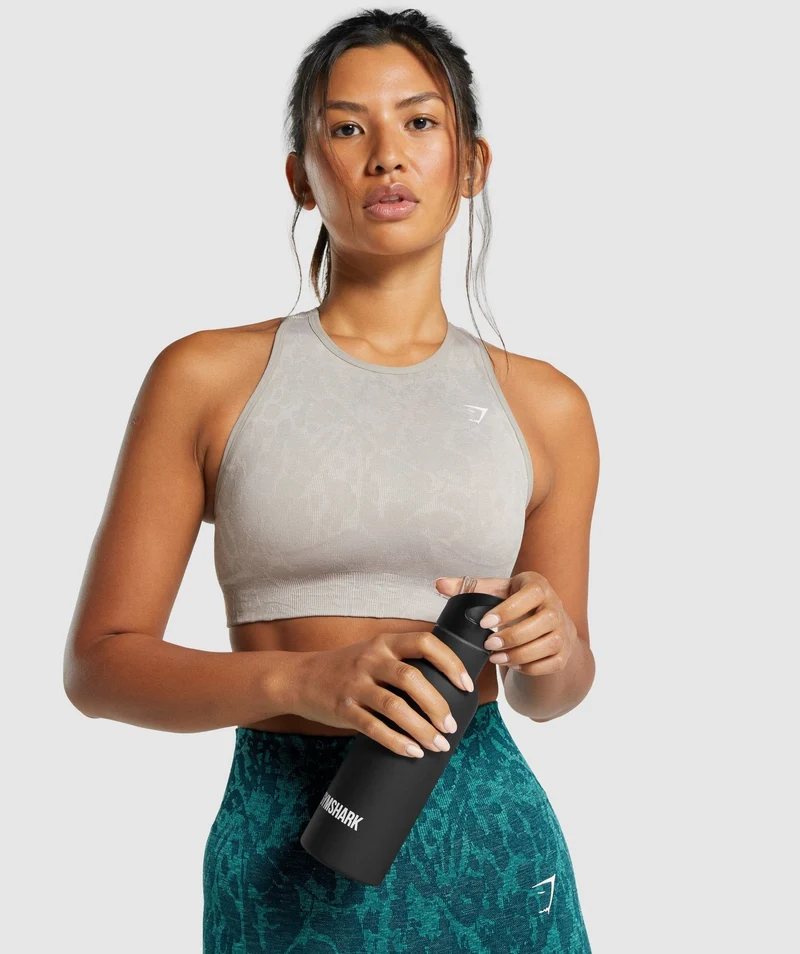 Gymshark 500ml Straw Flask - Black