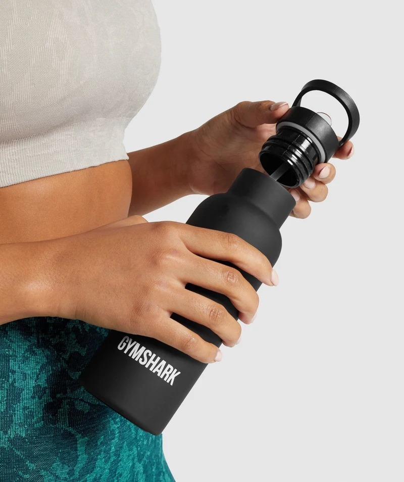 Gymshark 500ml Straw Flask - Black