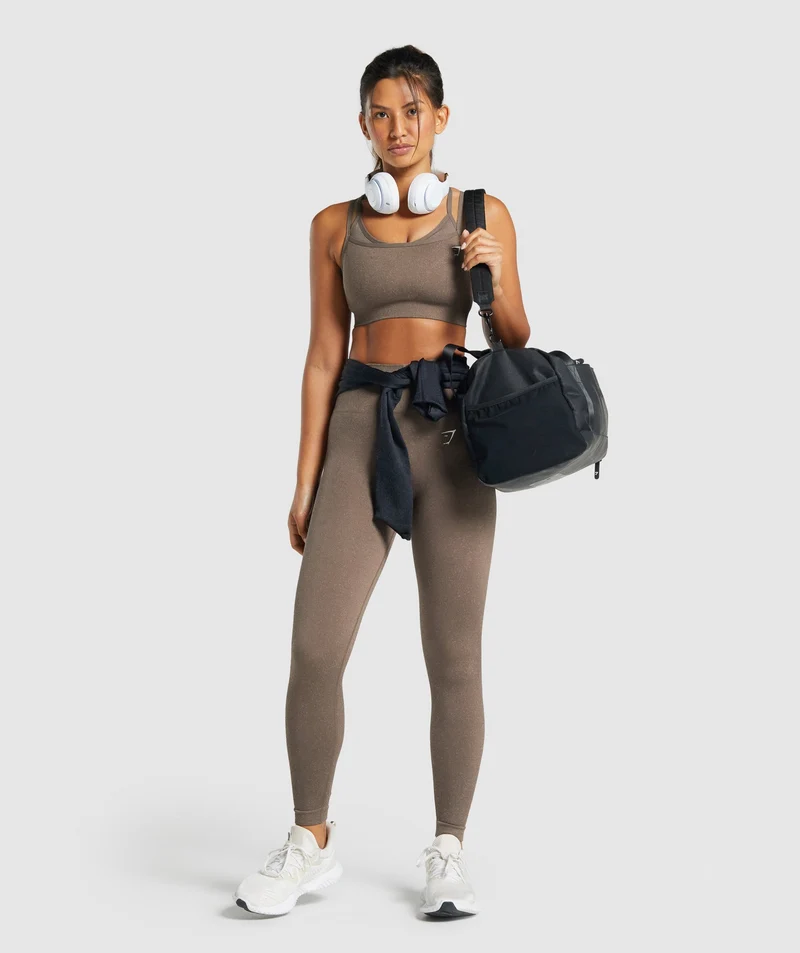 Gymshark Adapt Fleck Seamless Leggings - Penny Brown