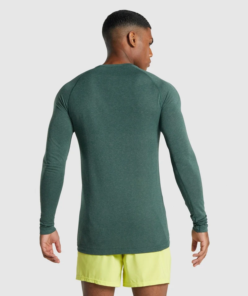 Gymshark Vital Long Sleeve T-Shirt - Obsidian Green Marl