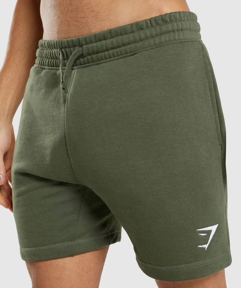 Gymshark Crest 7" Shorts - Core Olive